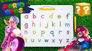 The Super MARIO Bros movie  abc -  Learn to write abc´s Lowercase with MAGNATAB