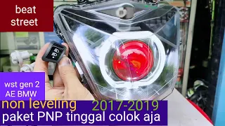 reflektor beat 2017-2018-2019 wst gen 2 AE BMW non leveling sinar otomotif