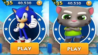 Sonic Dash vs Talking Tom Gold RUn - All Characters Unlocked Gameplay Walkthrough 2022