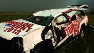 Weather channel storm chaser direct hit from tornado caught on cam