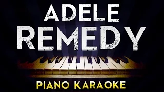 Adele - Remedy | Lower Key Piano Karaoke Instrumental Lyrics Cover Sing Along