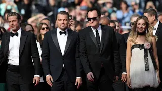 Brad Pitt, Leonardo DiCaprio and cast of Once Upon A Time In Hollywood Cannes Red Carpet
