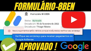 Como Preencher INSCRIÇÃO FISCAL W-8BEN Do Google Adsense No YOUTUBE 2023 Monetização (Passo a Passo)