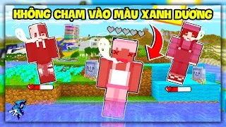 Minecraft nhưng Bạn Không Thể Chạm Vào Màu Xanh Dương | Cặp Đôi Siro Và Ruby Bắt Nạt Mike Đen