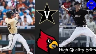 #2 Vanderbilt vs #7 Louisville College World Series Clinching Game | College Baseball Highlights