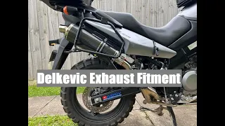 Delkevic Exhaust Fitment. V-Strom 650