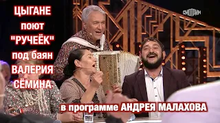 ЦЫГАНЕ поют песню "РУЧЕЁК" под баян Валерия Сёмина в НАРОДНОЙ программе Андрея Малахова ❤️