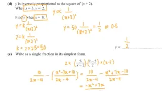 Factorise and Simplify Algebraic Expressions | IGCSE MATH (0580) PAST PAPER QUESTIONS