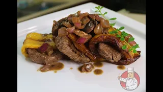 TENDERLOINS CON PLATANO MADURO🥩🍌 | FILETE CON PLATANO MACHO | CHEF VILLAMAN