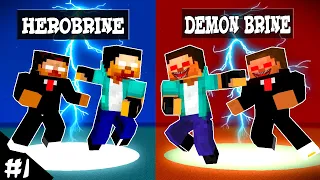 AMONG US THE IMPOSTOR PART 1 : HEROBRINE BECAME DEMON - MONSTER SCHOOL