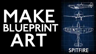 MAKE BLUEPRINT ARTWORK - Super Easy Tutorial for PHOTOSHOP BEGINNERS