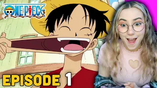 LET'S GO !🏴‍☠️ First Time Watching 👒 One Piece Anime! One Piece Ep 1 REACTION & REVIEW