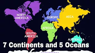 7 Continents and 5 Oceans of the World - Geography for Kids | Educational Videos | The openbook