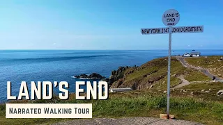 LAND'S END, Cornwall | 4K Narrated Walking Tour | Let's Walk 2023