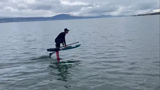 supfoil flat water start, testing the new Gong CRUZADER 6‘0 by 18 with the Axis 1310