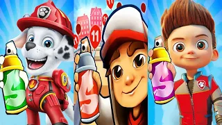 Subway Surfers Copenhagen 2023 - Frankette vs Paw Ryder Subway vs Paw Patrol Marshall Race Rescue