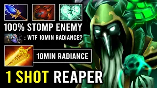 WTF 10MIN RADIANCE 100% Stomping Enemy 1v5 Run At Them 1 Shot Reaper Necrophos Dota 2