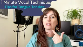 1 Minute Vocal Technique  - Tips for Tongue Tension - Your Online Singing Coach