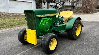 1967 John Deere 110 Diesel Re Power install, walk around and test drive.