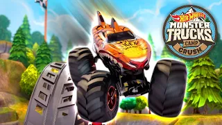 ¡HOT WHEELS MONSTER TRUCKS VS ÉPICO DESAFÍO DE DARDOS!🔥 🎯| CAMP CRUSH | Hot Wheels En Español