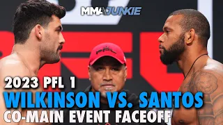 Rob Wilkinson vs. Thiago Santos ceremonial weigh-in highlight | 2023 PFL 1