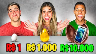 OVO DE PÁSCOA DE R$ 1 vs R$ 1.000 ou R$ 10 . 000 REAIS ??