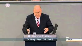 Gregor Gysi, DIE LINKE: »Sagen Sie doch mal den Leuten einfach die Wahrheit«