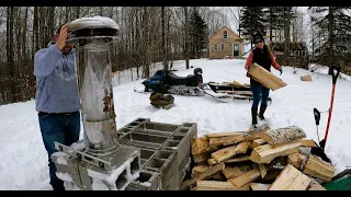 Building A Maple Sap Boiler  for the Off Grid Cabin