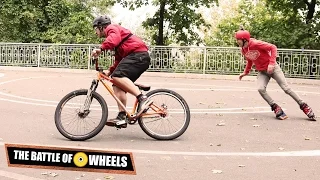 Bicycle or inline skates? Who is faster? The Battle Of Wheels