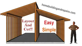 EASIEST Method For Calculating "Skillion Roof Rafters And Walls" Without Complicated Math Formulas