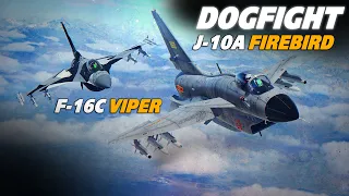 Chinese J-10A Firebird Vs F-16C Viper Dogfight | Digital Combat Simulator | DCS |