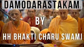 ||Damodarastakam by HH Bhakti Charu Swami with HH Radhanath Swami at ISKCON Noida  ||