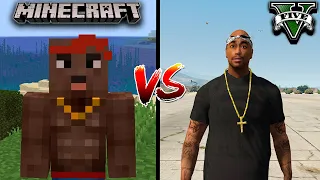 GTA V Tupac Shakur VS MINECRAFT Tupac Shakur - WHO IS BEST?