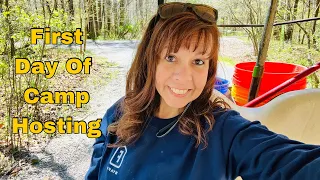 Vanlife Living Solo Female 50 + | First Day Of Camp Hosting | Ep. 84