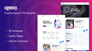 Cgency - Creative Agency PSD Template | Themeforest Website Templates and Themes