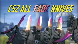 CS2 ALL Fade Knives (in game view) - Counter Strike 2