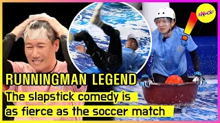 [RUNNINGMAN] The slapstick comedy is as fierce as the soccer match (ENGSUB)