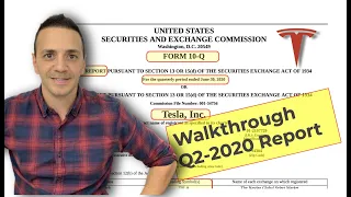 How To Read Form 10-Q Quarterly Earnings 📈 Release. Using Tesla Q2 2020 Report!