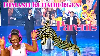 DIMASH KUDAIBERGEN SINGING WITH HIS PARENTS [REACTION]