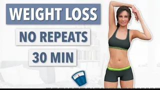 30 MIN WEIGHT LOSS - FULL BODY WORKOUT, NO REPEATS