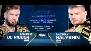 Anatoly Malykhin Vs Reinier De Ridder full fight ,One #sports