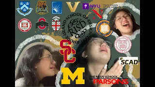 COLLEGE DECISION REACTIONS 2023 *Int student (IVY LEAGUES, Top Art Schools, Top 30s and more!) drama