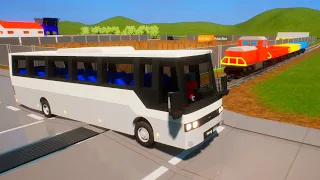 Intercity Bus Vs Train - Brick Rigs Gameplay