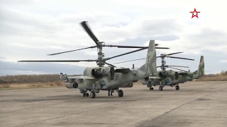 Russian Ka-52 "Alligator" live fire exercises