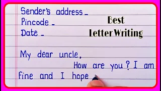 Write a letter to your uncle thanking him for the birthday gift - Informal letter writing in English