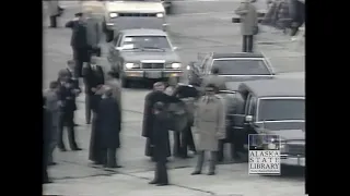 Pope John Paul II and President Ronald Reagan in Fairbanks, Alaska. (asl_0374 video)