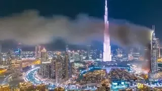 Dubai New Year Fireworks, Burj Khalifa timelapse 2016