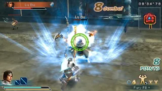 Dynasty Warriors: Strikeforce (PSP) Zhao Yun vs Lu Bu Gameplay