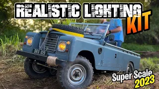 Preparing for Super Scale 2023 Event: RC Crawler Land Rover SERIES 3 BRX02 with Realistic Lighting