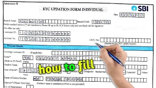 kyc form kaise bhare | kyc updation form individual sbi | sbi kyc form kaise bhare |kyc form fill up